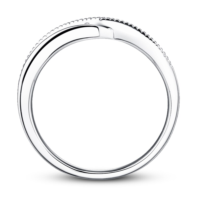 Main Image 3 of Diamond Contour Ring 1/6 ct tw Round 14K White Gold