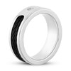 Men's Wedding Band Diamond Accent Stainless Steel