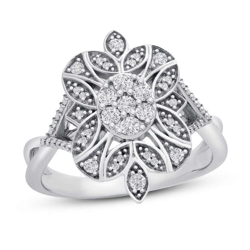 Diamond Ring 1/3 ct tw Round 14K White Gold