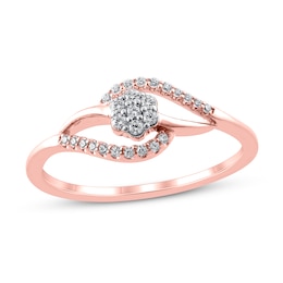 Diamond Ring 1/8 ct tw Round 10K Rose Gold
