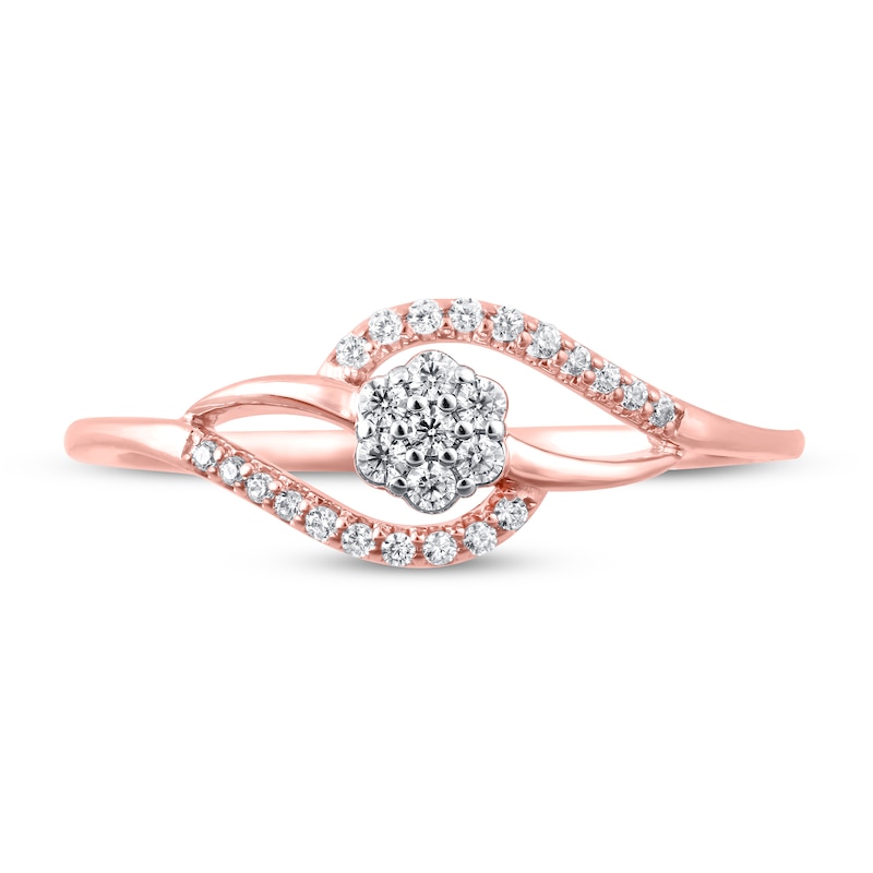Main Image 3 of Diamond Ring 1/8 ct tw Round 10K Rose Gold