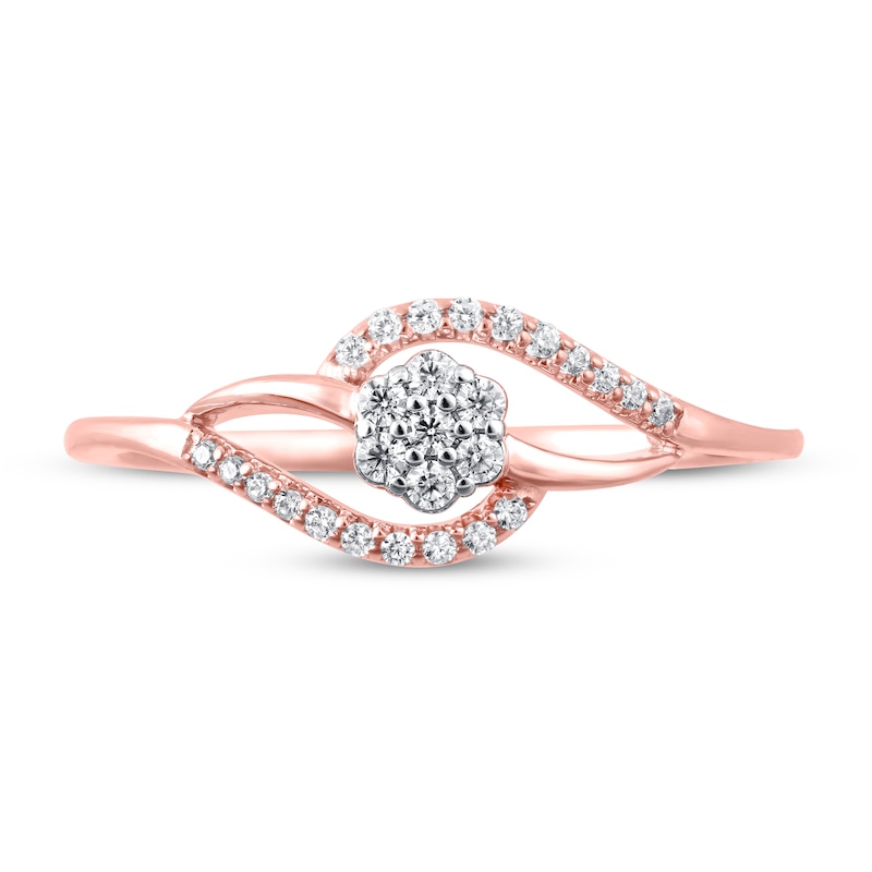 Diamond Ring 1/8 ct tw Round 10K Rose Gold