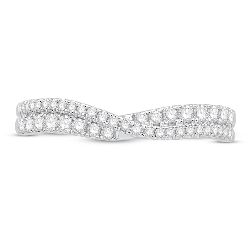 Main Image 3 of Diamond Contour Ring 1/3 ct tw Round 14K White Gold