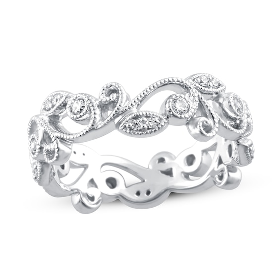 Jared The Galleria Of Jewelry Diamond Eternity Band 1/4 ct tw Round 14K White Gold