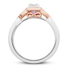 Thumbnail Image 2 of Diamond Promise Ring 1/6 ct tw Baguette/Round 10K Two-Tone Gold