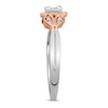 Thumbnail Image 3 of Diamond Promise Ring 1/6 ct tw Baguette/Round 10K Two-Tone Gold