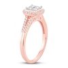 Diamond Ring 1/2 ct tw Princess/Round 10K Rose Gold