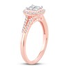 Thumbnail Image 1 of Diamond Ring 1/2 ct tw Princess/Round 10K Rose Gold