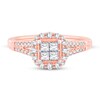 Thumbnail Image 2 of Diamond Ring 1/2 ct tw Princess/Round 10K Rose Gold