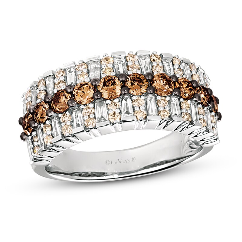 Main Image 1 of Le Vian Chocolate Diamond Ring 1-5/8 ct tw 14K Vanilla Gold