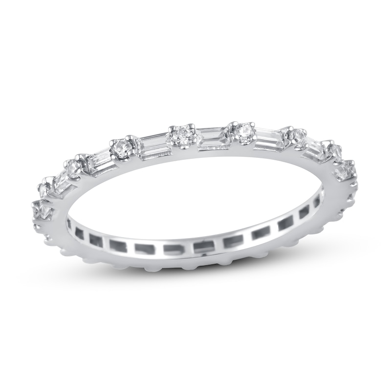 Diamond Eternity Band 5/8 ct tw Round/Baguette 14K White Gold