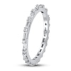 Thumbnail Image 2 of Diamond Eternity Band 5/8 ct tw Round/Baguette 14K White Gold