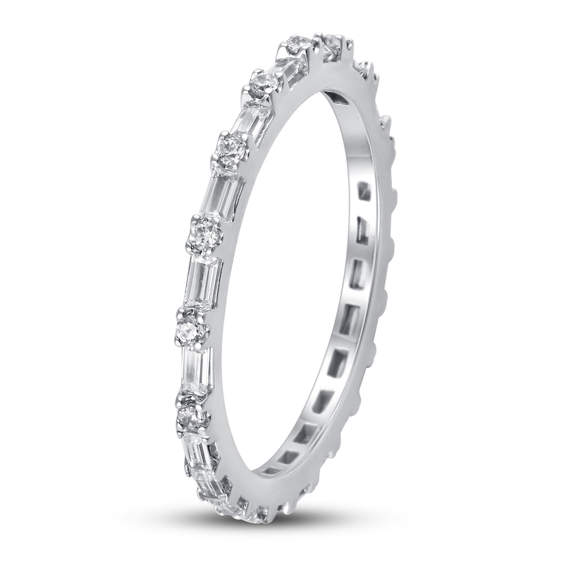 Main Image 2 of Diamond Eternity Band 5/8 ct tw Round/Baguette 14K White Gold