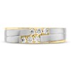 Thumbnail Image 3 of Men's Diamond Wedding Band 1/3 ct tw Round 14K Two-Tone Gold