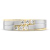 Thumbnail Image 2 of Men's Diamond Wedding Band 1/3 ct tw Round 14K Two-Tone Gold