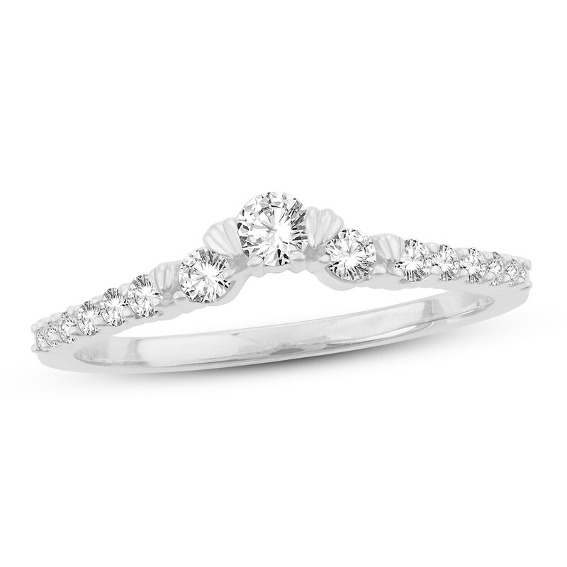 Diamond Enhancer Ring 1/3 ct tw Round 14K White Gold