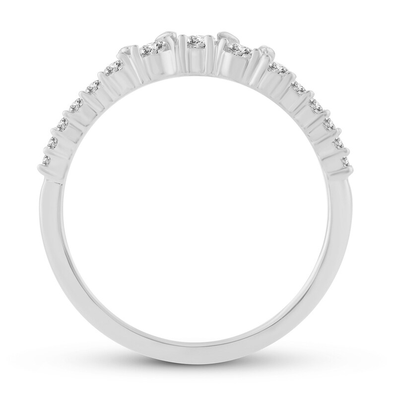 Diamond Enhancer Ring 1/3 ct tw Round 14K White Gold