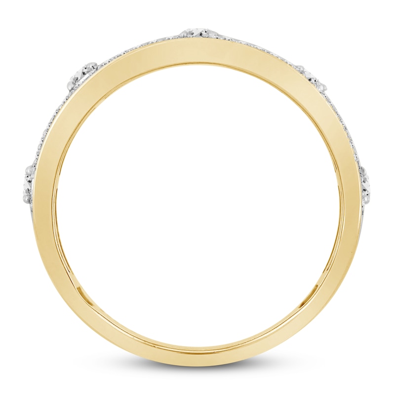 Men's Diamond Band 1/2 ct tw Round 14K Two-Tone Gold