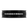 Thumbnail Image 2 of Men's 1/6 ct Diamond Band Black Stainless Steel