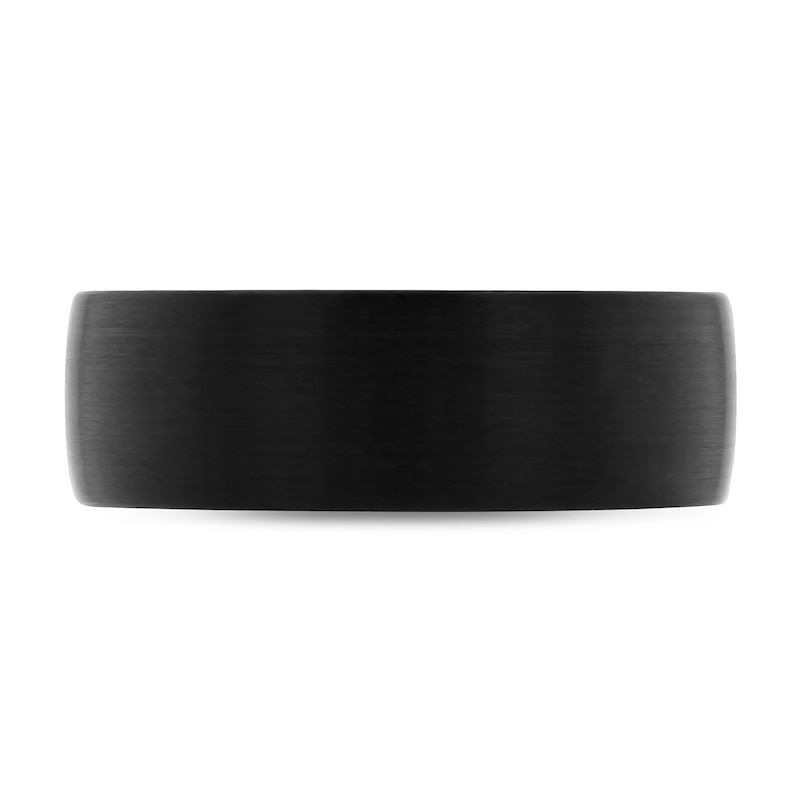 Main Image 3 of Men's Black Sapphire Tungsten Carbide Wedding Band