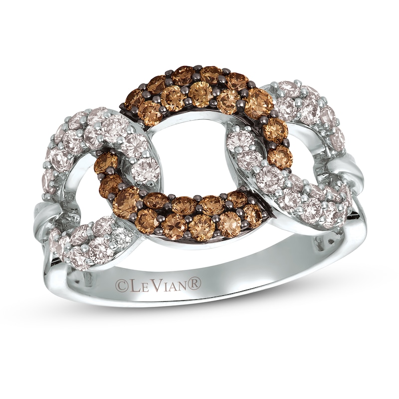 Main Image 1 of Le Vian Chocolate Diamond Ring 1 ct tw 14K Vanilla Gold