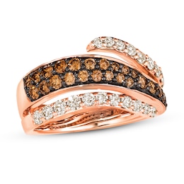 Le Vian Chocolate Diamond Ring 1-1/4 ct tw 14K Strawberry Gold