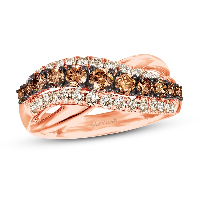 Main Image 1 of Le Vian Chocolate Diamond Ring 7/8 ct tw 14K Strawberry Gold