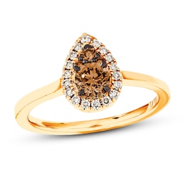 Le Vian Chocolate Diamond Ring 1/2 ct tw 14K Honey Gold