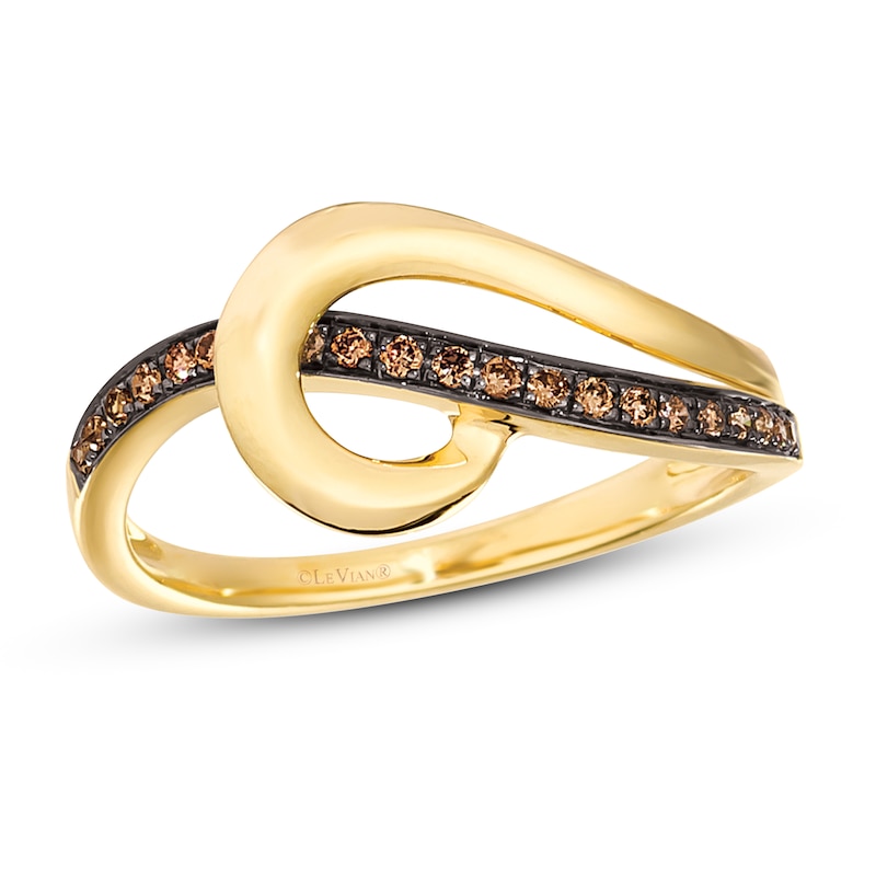 Main Image 1 of Le Vian Diamond Ring 1/8 ct tw Round 14K Honey Gold