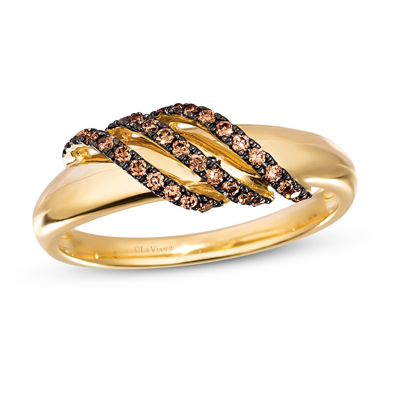 Main Image 1 of Le Vian Diamond Ring 1/6 ct tw Round 14K Honey Gold