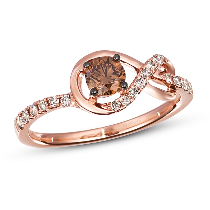 Le Vian Diamond Ring 1/2 ct tw Round 14K Strawberry Gold