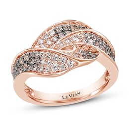 Le Vian Diamond Ring 5/8 ct tw Round 14K Strawberry Gold