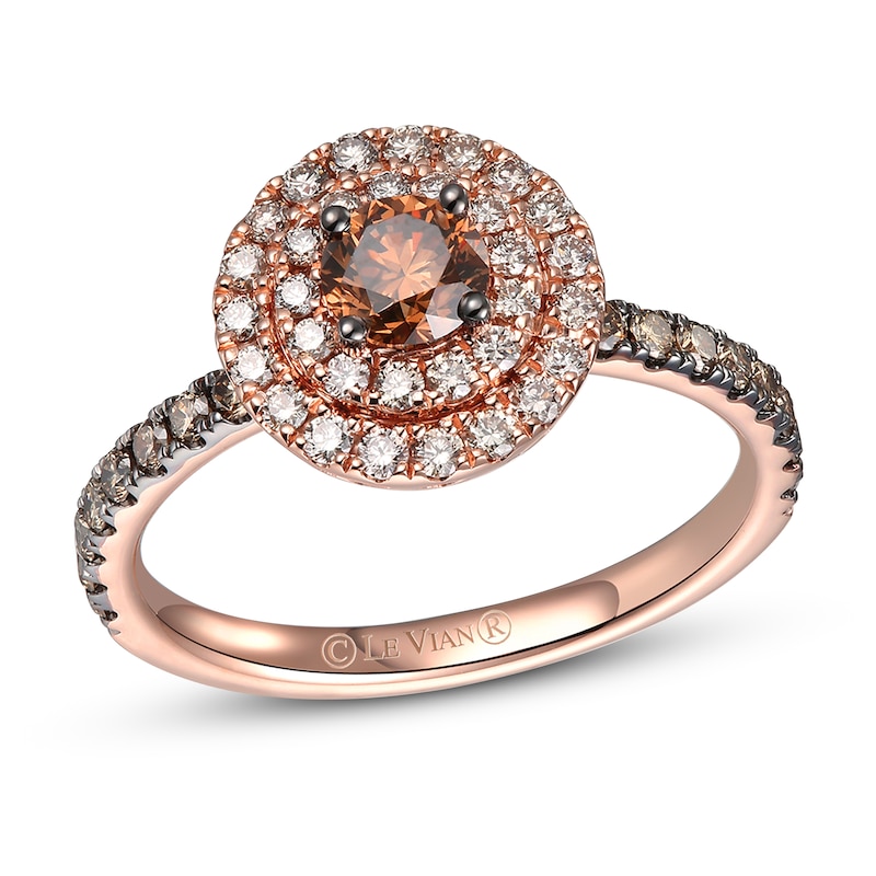Main Image 1 of Le Vian Diamond Ring 1 ct tw Round 14K Strawberry Gold