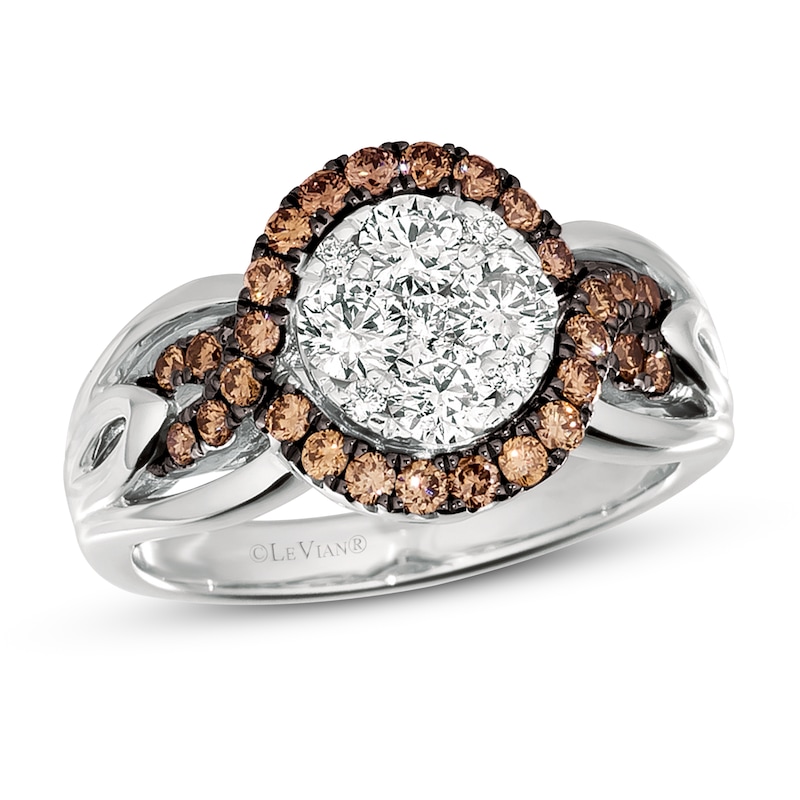 Main Image 1 of Le Vian Diamond Ring 1 1/8 ct tw Round 14K Vanilla Gold