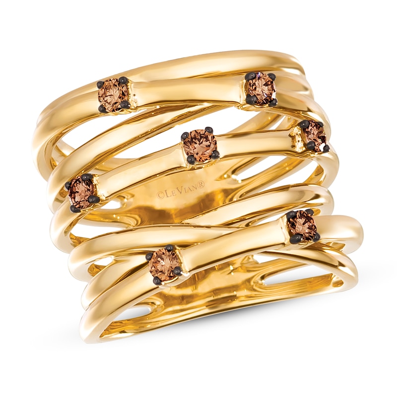 Main Image 1 of Le Vian Diamond Ring 1/3 ct tw Round 14K Honey Gold