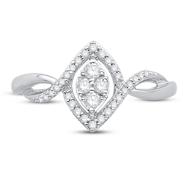 Diamond Promise Ring 1/4 ct tw Round 10K White Gold | Jared
