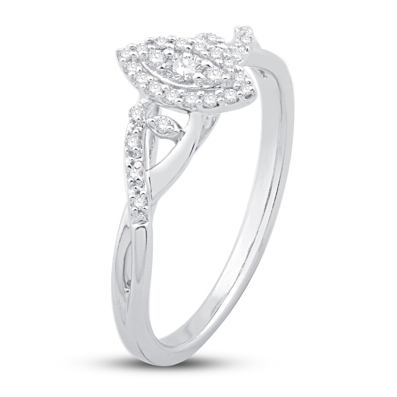 Main Image 2 of Diamond Ring 1/5 ct tw Round 10K White Gold