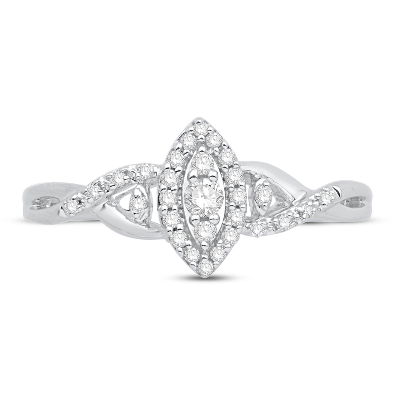 Main Image 3 of Diamond Ring 1/5 ct tw Round 10K White Gold