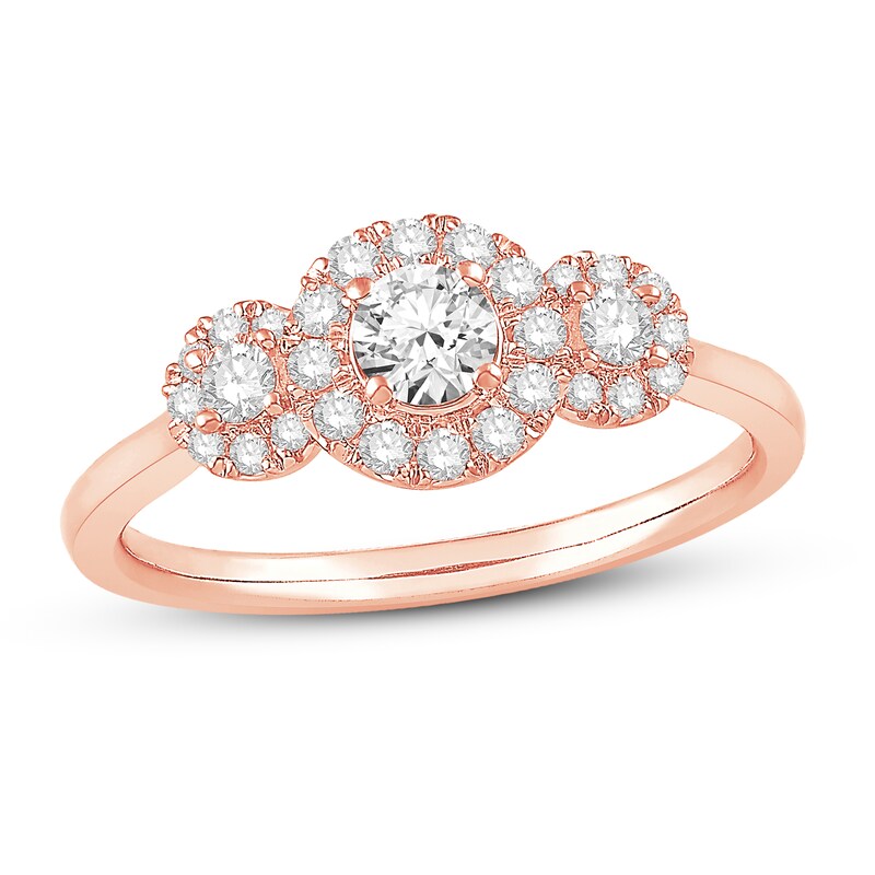 Diamond Ring 1/2 ct tw Round 10K Rose Gold