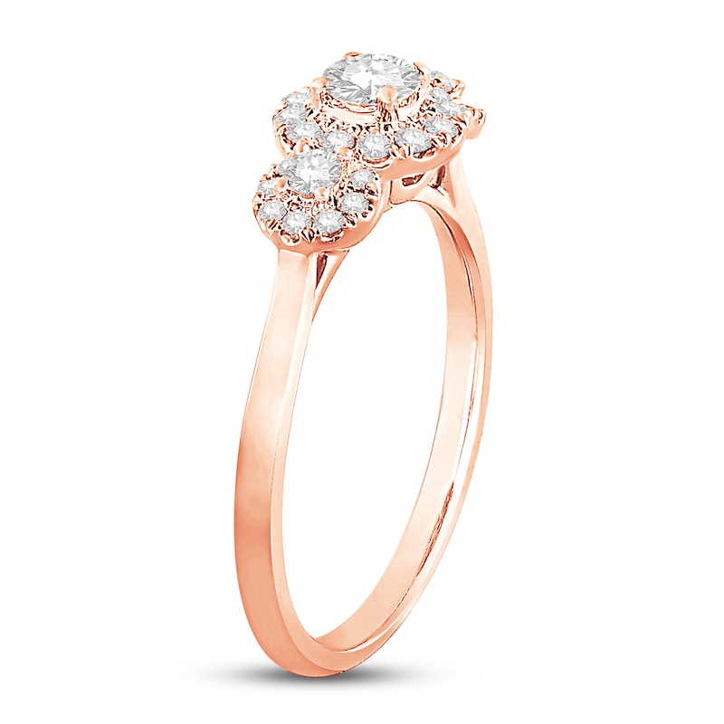 Diamond Ring 1/2 ct tw Round 10K Rose Gold