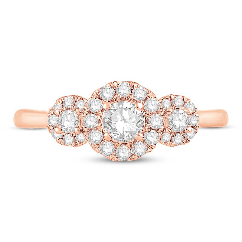 Diamond Ring 1/2 ct tw Round 10K Rose Gold