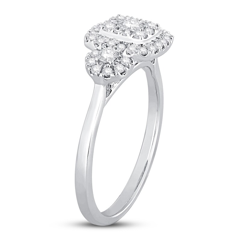 Diamond Ring 1/2 ct tw Round 10K White Gold