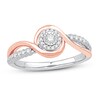 Thumbnail Image 0 of Diamond Promise Ring 1/8 ct tw Round 10K Two-Tone Gold