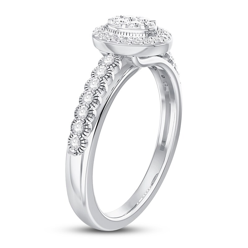 Diamond Ring 1/4 ct tw Round 10K White Gold