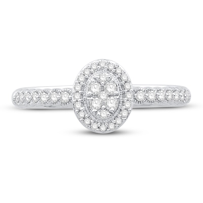 Diamond Ring 1/4 ct tw Round 10K White Gold