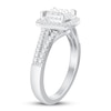 Thumbnail Image 1 of Diamond Ring 1/2 ct tw Round/Princess 10K White Gold