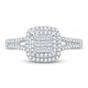 Thumbnail Image 2 of Diamond Ring 1/2 ct tw Round/Princess 10K White Gold
