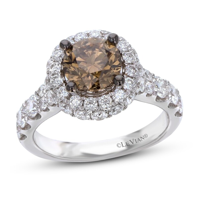 Le Vian Diamond Ring 3 ct tw Round 18K Vanilla Gold