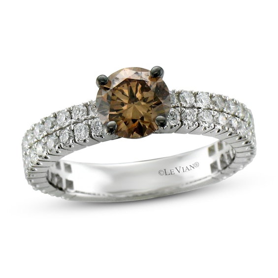 Le Vian Diamond Ring 1-3/4 ct tw Round 18K Vanilla Gold