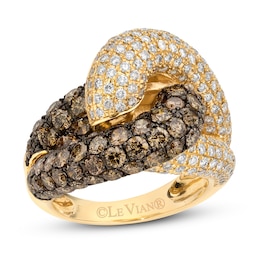 Le Vian Diamond Ring 4-3/8 ct tw Round 14K Honey Gold